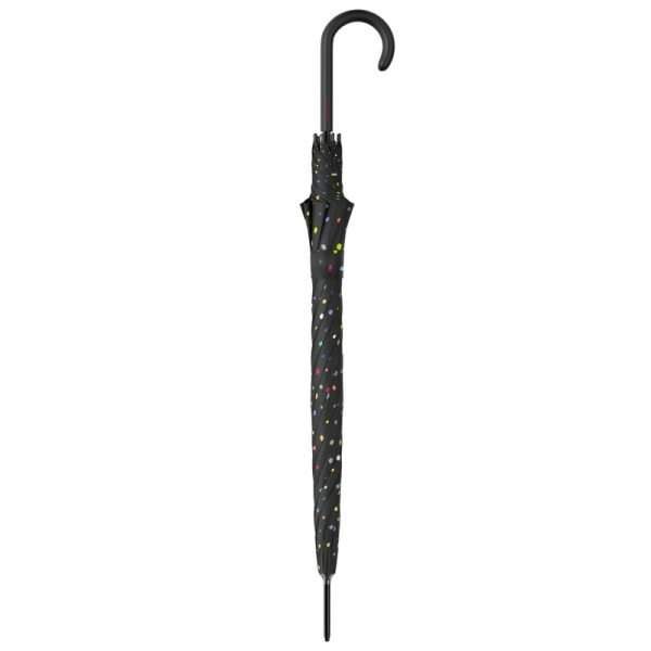 Benetton 56906 Long AC parasol damski czarny w kropki