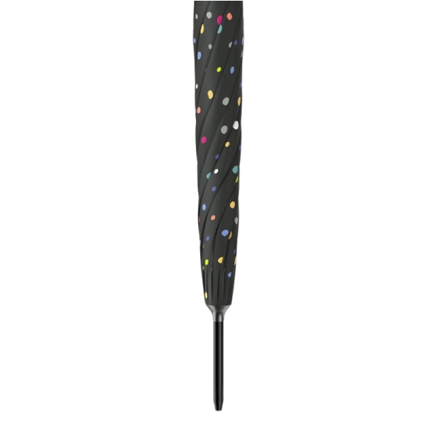 Benetton 56906 Long AC parasol damski czarny w kropki