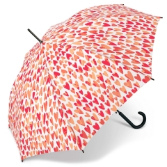 Benetton 59039 Long AC parasol damski biały w serca