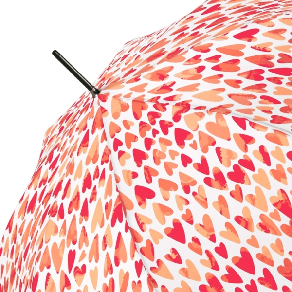 Benetton 59039 Long AC parasol damski biały w serca