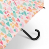 Benetton 59040 Long AC parasol damski biały w kolorowe serca