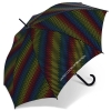 Benetton 59063 Long AC parasol damski czarny w kolorowe kropki