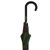 Benetton 59063 Long AC parasol damski czarny w kolorowe kropki