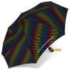 Benetton 59066 MINI AC parasol damski czarny w kolorowe kropki