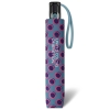 Benetton 59074 MINI AC parasol damski szary w fioletowe kółka