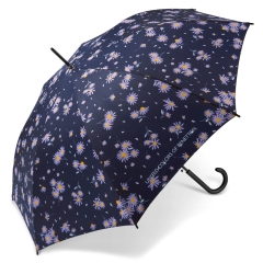 Benetton Happy Rain 59013 Long AC parasolka fioletowa w kwiaty