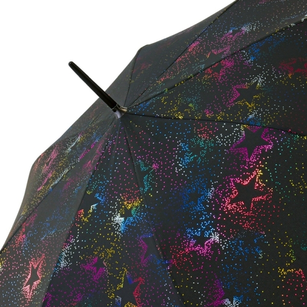 Esprit Happy Rain 58654 parasolka czarna w gwiazdki metaliczne