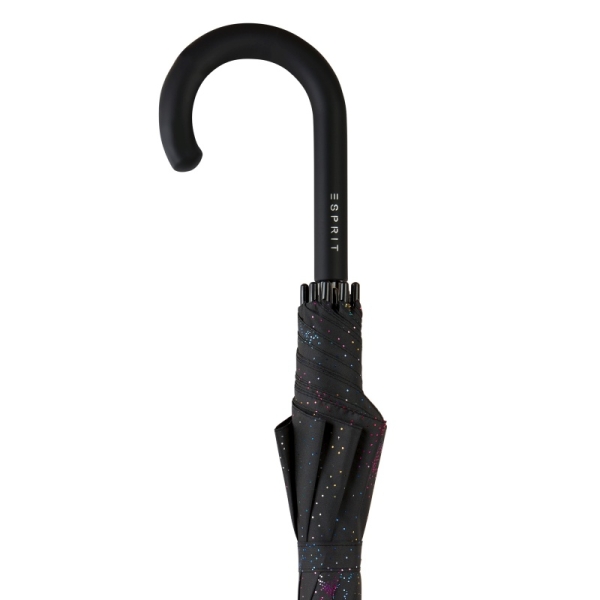Esprit Happy Rain 58654 parasolka czarna w gwiazdki metaliczne