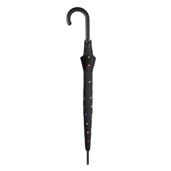 Esprit Happy Rain 58692 LONG AC parasolka czarna w serduszka