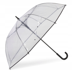 Essentials Happy Rain 99100 Golf AC Clear parasolka transparentna z czarną rączką