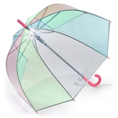 Esprit Happy Rain 53161 parasolka transparentna z różową rączką
