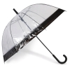 Happy Rain 40973 LONG Domeshape parasolka transparentna z czarną obwódką