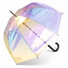 Essentials Happy Rain 40979 Long AC Domeshape Shiny parasolka metaliczna
