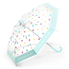 Happy Rain 48558 parasolka dziecięca transparentna - kolorowe kropki