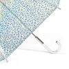 Happy Rain 40964 Long POE parasolka transparentna z srebrnym wzorem