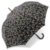 Happy Rain 41106 Long AC Millefleurs parasol damski czarny w kwiaty
