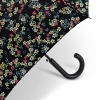 Happy Rain 41106 Long AC Millefleurs parasol damski czarny w kwiaty