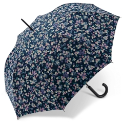 Happy Rain 41106 Long AC Millefleurs parasol damski granatowy w kwiaty