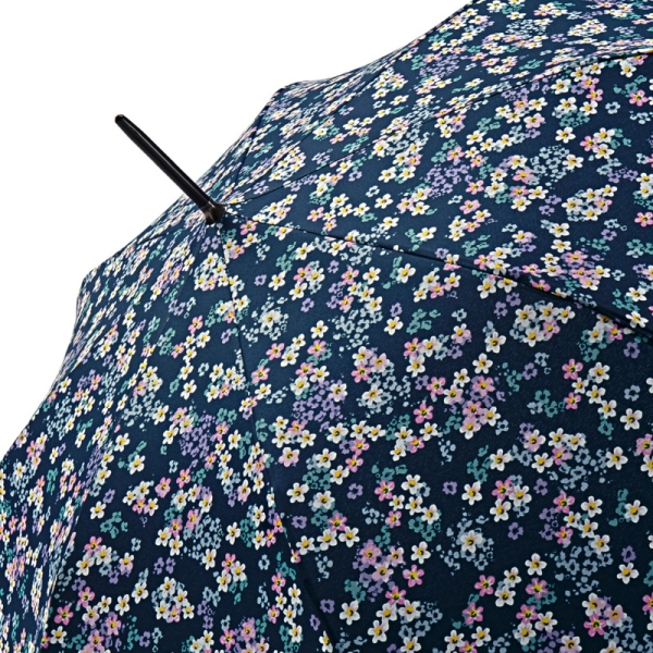 Happy Rain 41106 Long AC Millefleurs parasol damski granatowy w kwiaty
