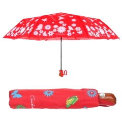 Magiczna parasolka czerwona MOTYLE I KWIATKI ZMIENIAJĄCE KOLOR PioggiaSi 6093-3