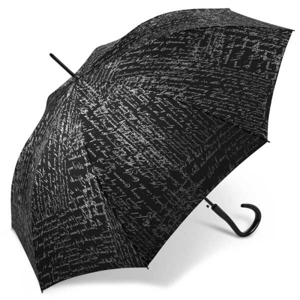Pierre Cardin 82918 Long AC parasol damski czarny w napisy