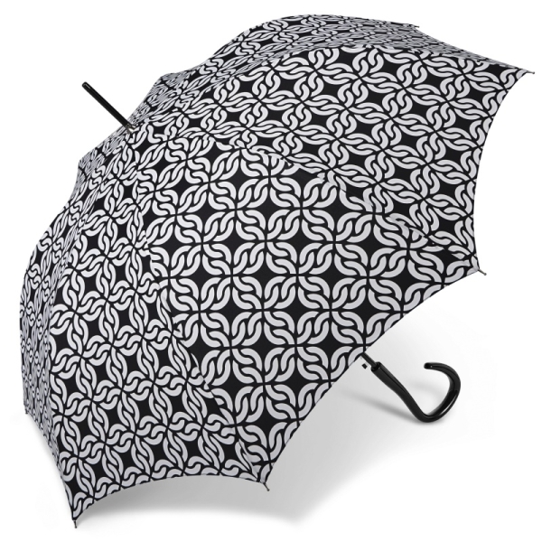 Pierre Cardin 82975 Long AC parasol damski czarno-biały