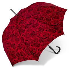 Pierre Cardin 83014 Long AC ROSE RED parasol damski w róże czerwony