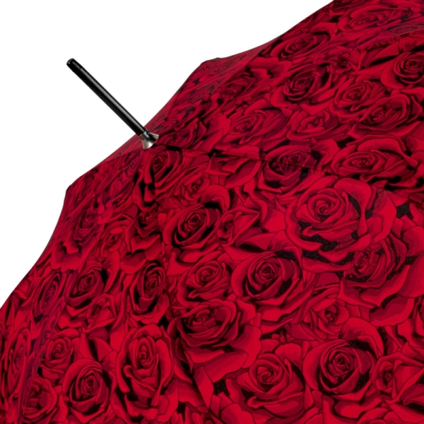 Pierre Cardin 83014 Long AC ROSE RED parasol damski w róże czerwony