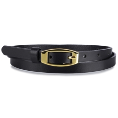 Marquis Belts pasek damski skórzany czarny 90 cm