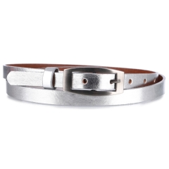 Marquis Belts pasek damski skórzany srebrny 105 cm