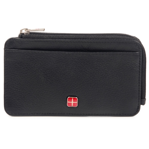 Albatross AL NEW07 L BLACK etui na karty skórzane czarne RFID