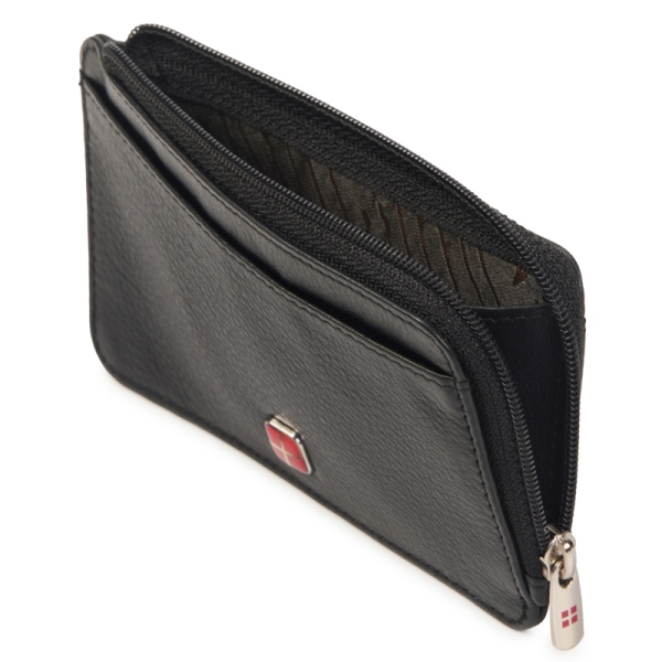 Albatross AL NEW07 L BLACK etui na karty skórzane czarne RFID