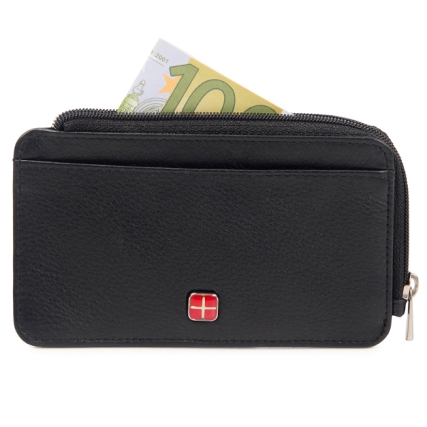 Albatross AL NEW07 L BLACK etui na karty skórzane czarne RFID