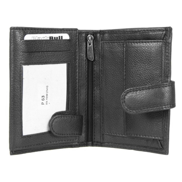 Black Bull P63 BLK YDM RFID portfel męski skórzany czarny