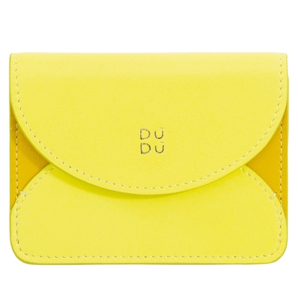 DuDu Adriatic-Citrus yellow etui na karty skórzane cytrusowy żółty