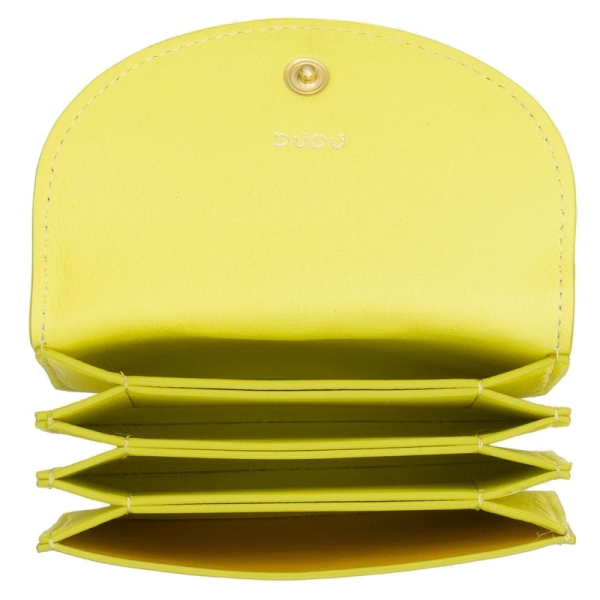 DuDu Adriatic-Citrus yellow etui na karty skórzane cytrusowy żółty