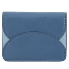DuDu Adriatic-Denim Blue etui na karty skórzane niebieski