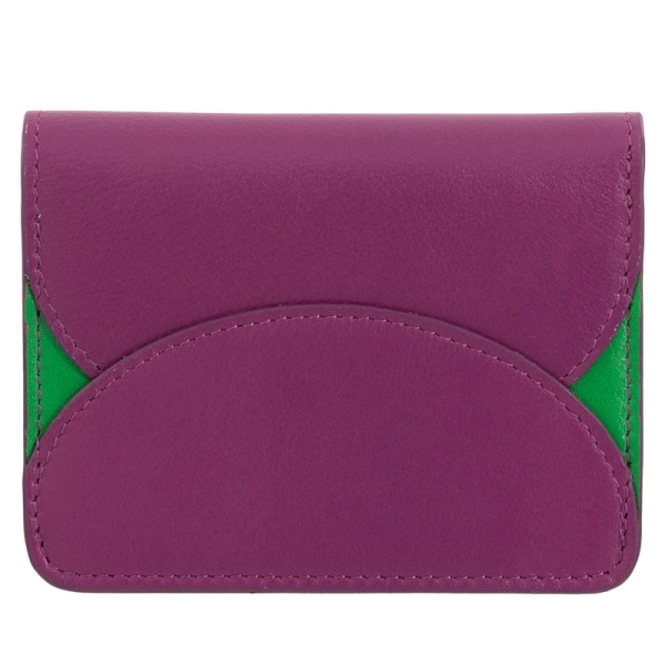DuDu Adriatic-Fuchsia etui na karty skórzane fuksjowe