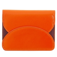 DuDu Adriatic-Orange etui na karty skórzane pomarańczowe