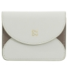 DuDu Adriatic-Pearl grey etui na karty skórzane perłowe szare