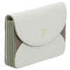 DuDu Adriatic-Pearl grey etui na karty skórzane perłowe szare