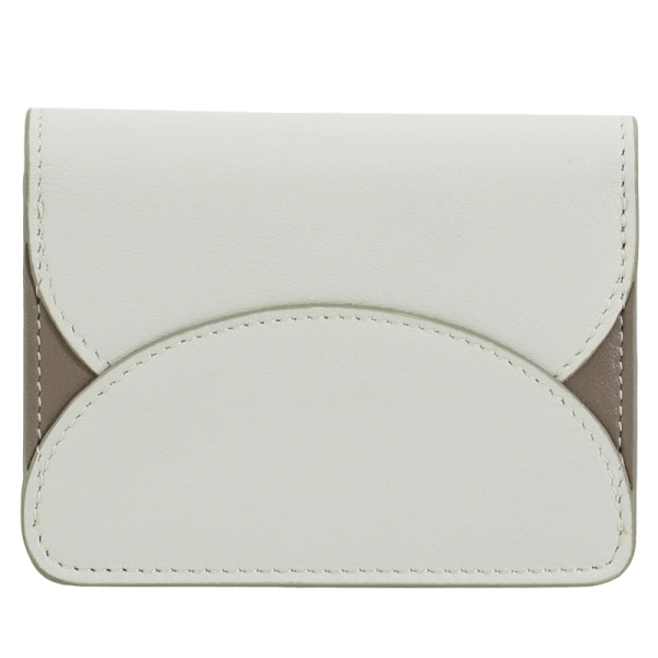 DuDu Adriatic-Pearl grey etui na karty skórzane perłowe szare