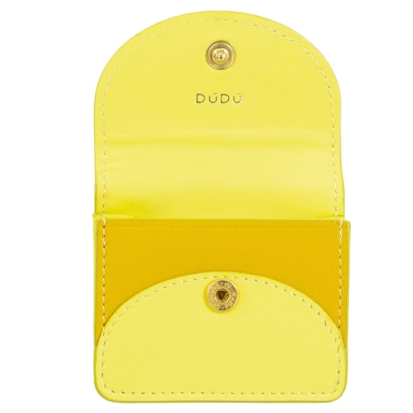 DuDu Charlotte-Citrus yellow etui na słuchawki skórzane cytrusowo żółte