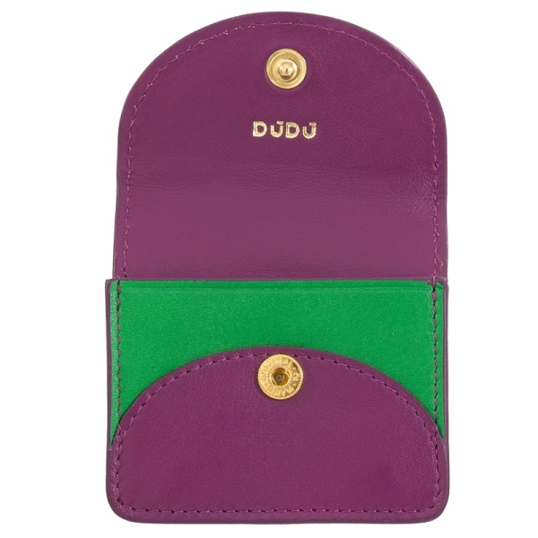 DuDu Charlotte-Fuchsia portmonetka skórzana fuksjowa