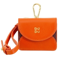 DuDu Charlotte-Orange etui na słuchawki skórzane pomarańczowe