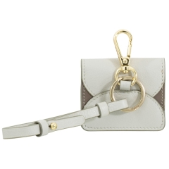 DuDu Charlotte-Pearl grey etui na słuchawki skórzane perłowo szare