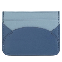 DuDu Ionian-Denim Blue etui na karty skórzane niebieskie