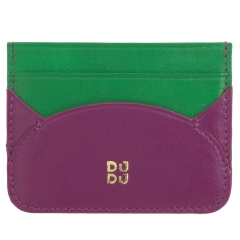 DuDu Ionian-Fuchsia etui na karty skórzane fuksjowe