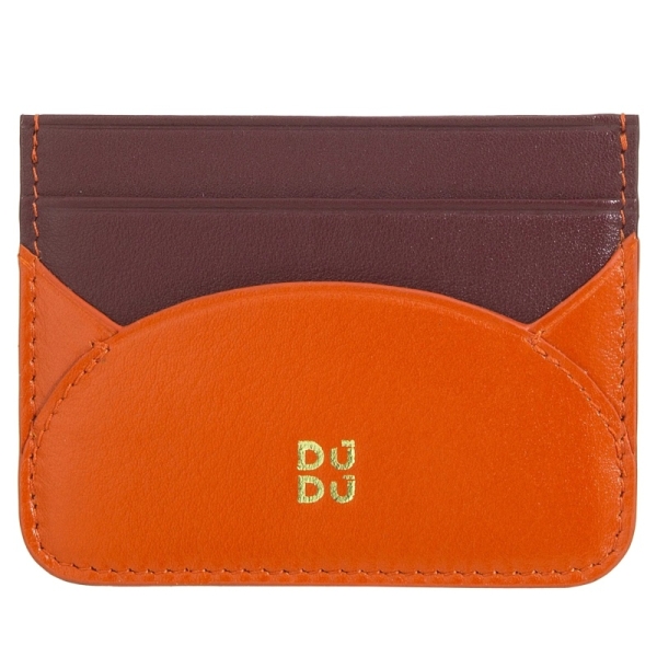 DuDu Ionian-Orange etui na karty skórzane pomarańczowe