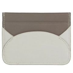 DuDu Ionian-Pearl grey etui na karty skórzane perłowo szary